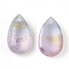 Two Tone Transparent Spray Painted Glass Charms X-GLAA-T017-02-B03-3