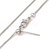 Brass Box Chain Necklaces for Women NJEW-G084-09P-2