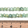 Ombre Effect Dyed Glass Beads Strands GLAA-T025-4mm-09E-4