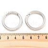 Non-Tarnish 316 Stainless Steel Spring Gate Rings STAS-M296-01P-E-01-3