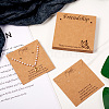 100Pcs 2 Styles Friendship Theme Kraft Paper Jewelry Display Cards CDIS-TA0001-24-6