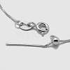 Anti-Tarnish Rhodium Plated 925 Sterling Silver Box Chain Necklaces STER-F039-40cm-13P-2