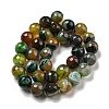 Faceted Natural Banded Agate Beads Strands G-F447-12mm-O03-3