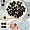 AHADERMAKER 100Pcs 2 Colors Plastic Shank Buttons BUTT-GA0001-12B-3