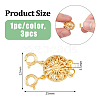 DICOSMETIC 3Pcs 3 Colors Brass Box Clasps KK-DC0003-80-2