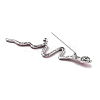 Snake Alloy Rhinestone Brooch Pins JEWB-Z034-04P-01-3