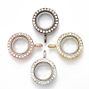 Alloy Magnetic Locket Pendants PALLOY-T052-21-1