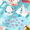 64Pcs Gradient Color Transparent Glass Beads GLAA-TA0003-48H-6