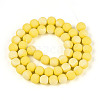 Frosted Opaque Glass Beads Strands GLAA-T032-P8mm-MBB16-2