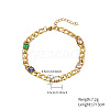 1 color electric gold plated color zircon inlaid decorative bracelet UH6648-1-1