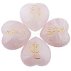 Natural Rose Quartz Heart Love Stones G-PW0004-11-4