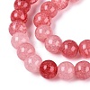 Baking Paint Crackle Glass Beads Strands GLAA-Q106-03A-23-3