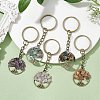 Natural Mixed Gemstone Keychains KEYC-JKC00694-2