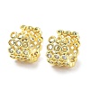 Brass Micro Pave Cubic Zirconia Cuff Earrings for Women EJEW-D088-08G-1