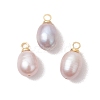 Natural Cultured Freshwater Pearl Rice Charms X-PALLOY-JF05078-01-1