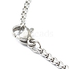 Non-Tarnish 304 Stainless Steel Box Chain Necklaces STAS-G244-80A-P-2