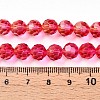 Baking Paint Transparent Glass Beads Strands DGLA-A035-T8mm-A02-5