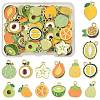 60Pcs 15 Styles Fruit Alloy Enamel Charms ENAM-FS0003-54-1
