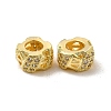 Rack Plating Brass Micro Pave Cubic Zirconia European Beads KK-C010-04-3