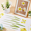 PVC Self-Adhesive Flower Wall Decorative Stickers STIC-WH0002-034-4