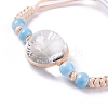 Handmade Dry Pressed Flower Link Bracelet for Girl Women BJEW-C004-01G-2