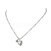 316 Stainless Steel Heart Locket Photo Pendant 304 Stainless Steel Satellite Chain Necklaces NJEW-JN06497-2
