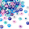  175Pcs 7 Colors Handmade Evil Eye Lampwork Beads EGLA-TA0001-32-12