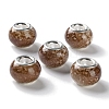 Frizzling Copper Buckle Acrylic European Beads OACR-M024-06P-02-1