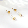 Stainless Steel Stud Earrings with Rhinestone for Women FH2604-1-1