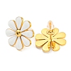 304 Stainless Steel Enamel Stud Earrings for Women EJEW-Z053-01G-01-2