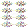 8Pcs Glass Cabochons(Hot Melt Adhesive On The Back) GGLA-FG0001-07A-1