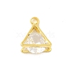 Real 18K Gold Plated Rack Plating Brass Micro Pave Cubic Zirconia Pendants Charms KK-S396-05D-1