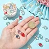 50Pcs Transparent Spray Painted Glass Pendants GLAA-CJ0002-23-6
