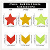 Gorgecraft 30Pcs 6 Styles Star & Arrow Waterproof PET Warning Stickers STIC-GF0001-20-2