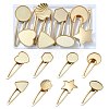 8Pcs 8 Styles Alloy Alligator Hair Clip Finding PHAR-CJ0001-03-1