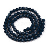 Opaque Solid Color Glass Beads Strands GLAA-TAC0022-4mm-B03-2