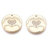 Brass Micro Pave Cubic Zirconia Charms KK-N232-262-1