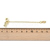 Brass Pave Clear Cubic Zirconia European Safety Chains with Charms KK-L236-16E-G-3
