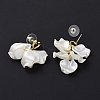 Acrylic Imitation Shell Dangle Earrings EJEW-L281-04A-3