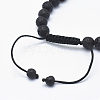 Adjustable Natural Lava Rock Braided Bead Bracelets X-BJEW-F276-G05-3