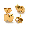 Chunk Letter 304 Stainless Steel Stud Earrings for Women EJEW-G386-01N-G-2