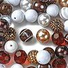DIY Rugby Acrylic Beaded Keychain Pendant Decoration Making Kit MACR-CJC0004-18-8