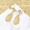 Ion Plating(IP) 304 Stainless Steel Teardrop Dangle Stud Earrings for Women EJEW-A119-16G-2