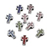 Alloy with Rhinestone Slide Charms RB-NH0002-01P-1