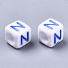 Opaque White Acrylic Beads SACR-R252-02N-2