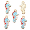 Sea Animal Alloy Enamel Pendants PW-WGE87A6-08-1