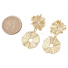 Brass Flower Dangle Stud Earrings EJEW-JE06226-3