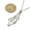 Tarnish Resistant 304 Stainless Steel Cable Chain Macrame Pouch Empty Stone Holder for Pendant Necklaces Making NJEW-TA00118-01-4