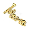 Mother's Day Real 18K Gold Plated Brass Micro Pave Random Color Cubic Zirconia Pendants KK-H472-06B-G02-2