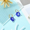 Blue Lampwork Evil Eye Dangle Hoop Earrings EJEW-JE05276-02-2